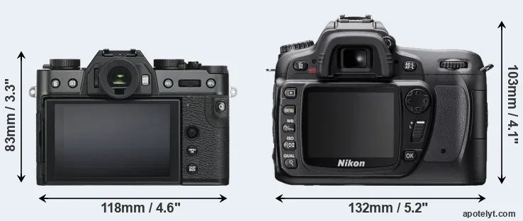 Comparison X-T30 or D80 rear