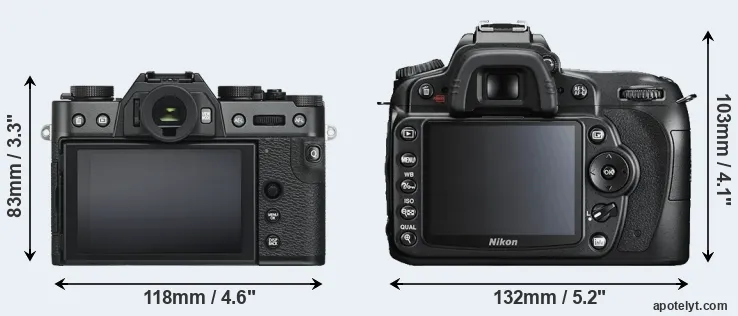 Comparison X-T30 or D90 rear