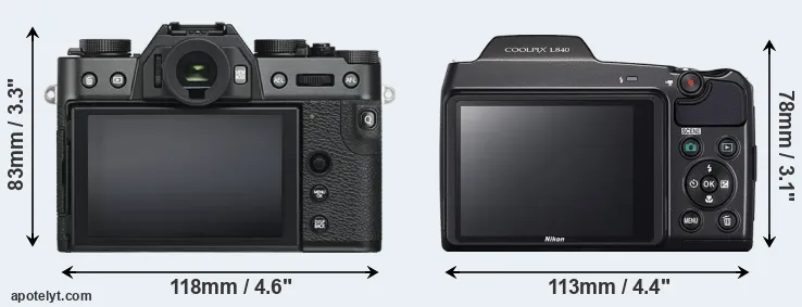 Comparison X-T30 or L840 rear