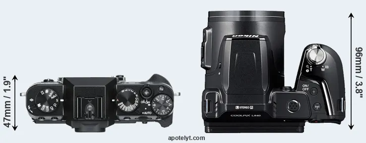Compare X-T30 versus L840 top