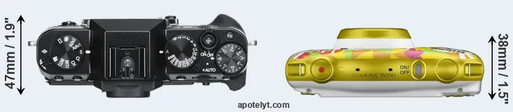 Compare X-T30 versus W150 top