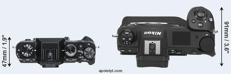Compare X-T30 versus Z9 top