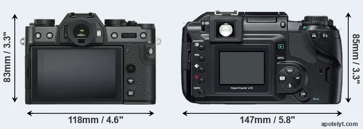 Comparison X-T30 or E-300 rear