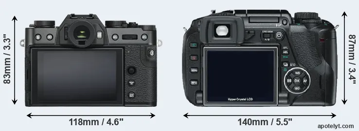 Comparison X-T30 or E-330 rear