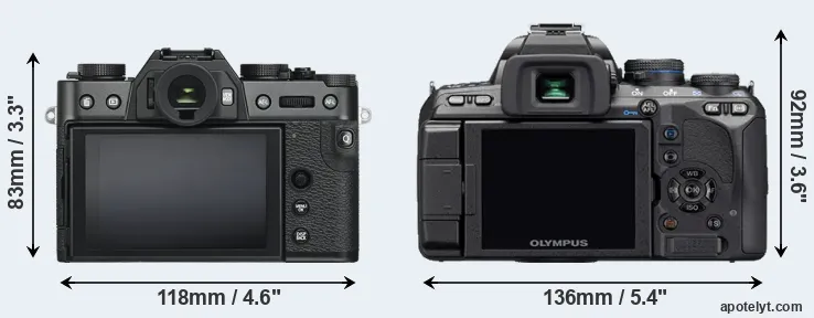 Comparison X-T30 or E-510 rear