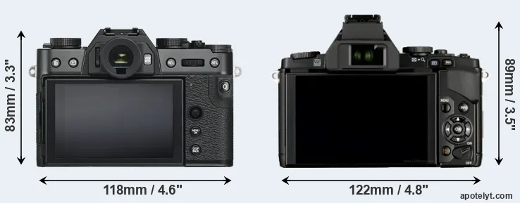 Comparison X-T30 or E-M5 rear