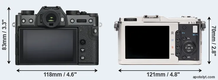 Comparison X-T30 or E-P1 rear