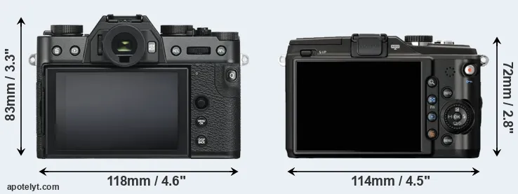 Comparison X-T30 or E-PL2 rear