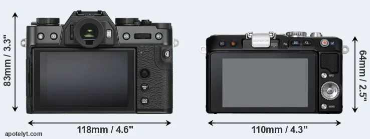 Comparison X-T30 or E-PL3 rear