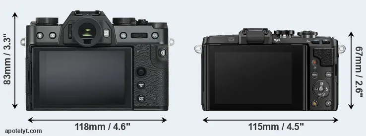 Comparison X-T30 or E-PL7 rear