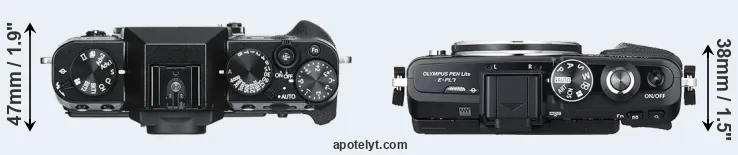 Compare X-T30 versus E-PL7 top