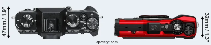 Compare X-T30 versus TG-6 top