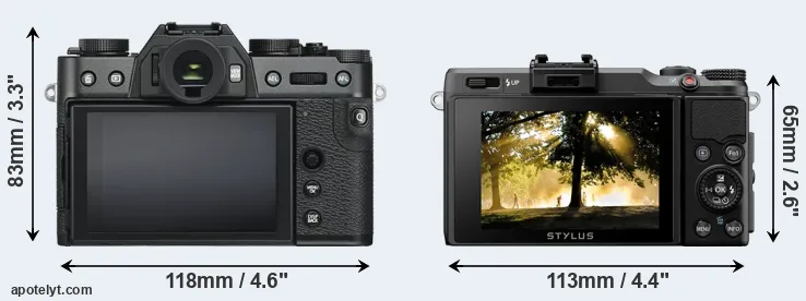 Comparison X-T30 or XZ-2 rear