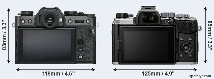 Comparison X-T30 or OM-5 rear