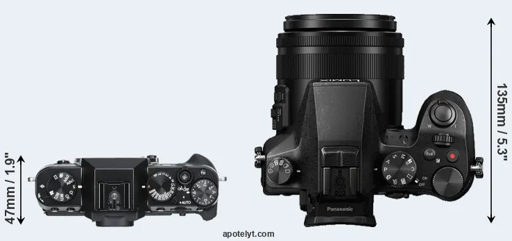 Compare X-T30 versus FZ2500 top