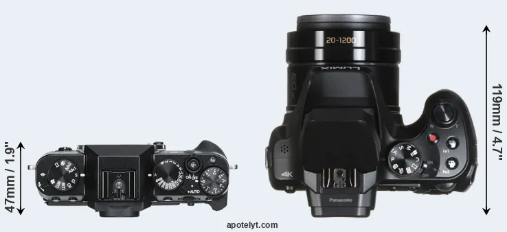 Compare X-T30 versus FZ82 top