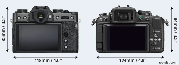 Comparison X-T30 or G1 rear