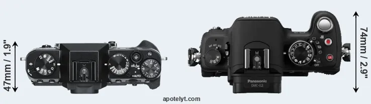 Compare X-T30 versus G2 top