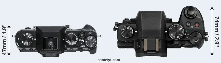 Compare X-T30 versus G80 top