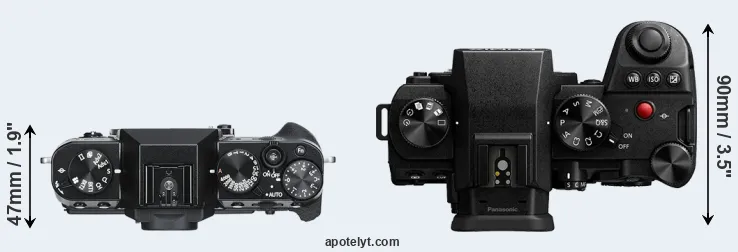 Compare X-T30 versus G9 II top