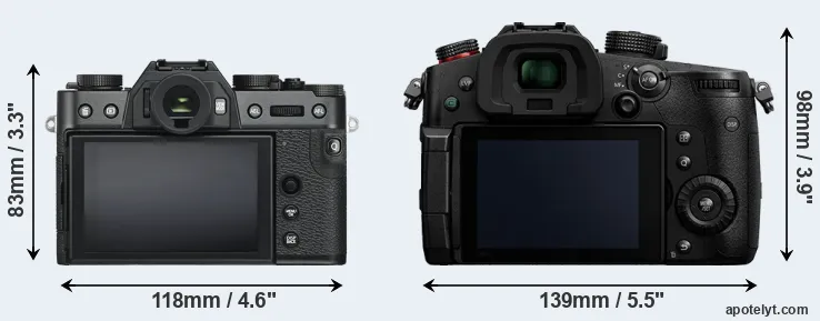 Comparison X-T30 or GH5 II rear