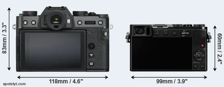 Comparison X-T30 or GM5 rear