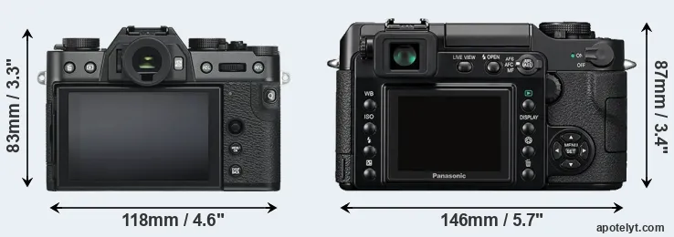 Comparison X-T30 or L1 rear