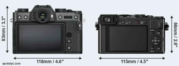 Comparison X-T30 or LX100 rear