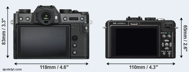Comparison X-T30 or LX5 rear