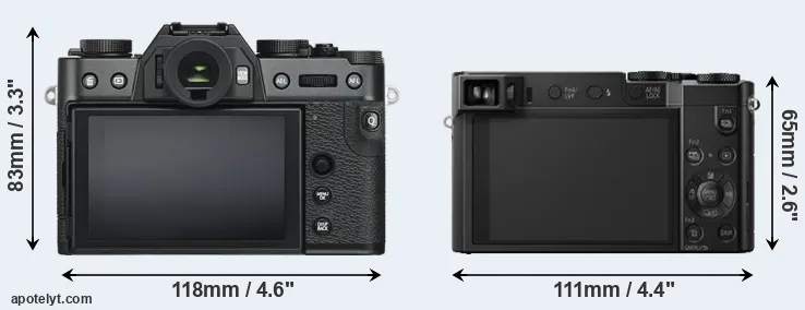 Comparison X-T30 or TZ100 rear