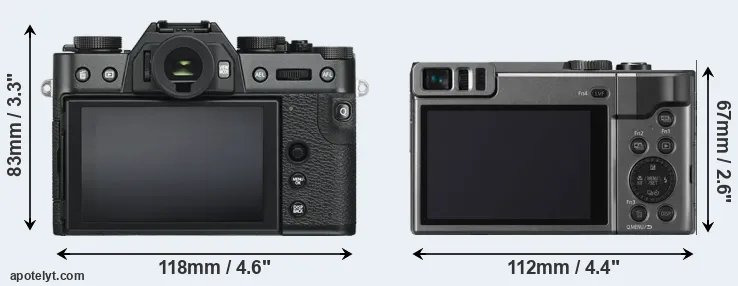 Comparison X-T30 or ZS70 rear