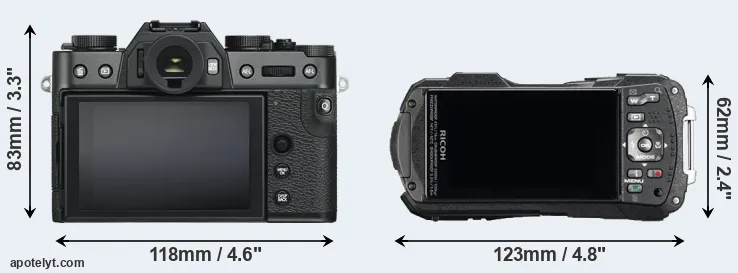 Comparison X-T30 or WG-60 rear