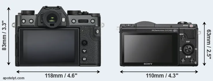 Comparison X-T30 or A5100 rear