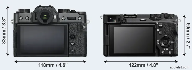 Comparison X-T30 or A6700 rear