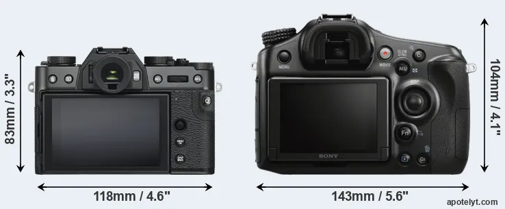 Comparison X-T30 or A68 rear