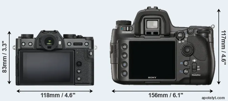 Comparison X-T30 or A900 rear