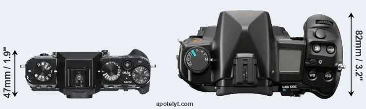 Compare X-T30 versus A900 top