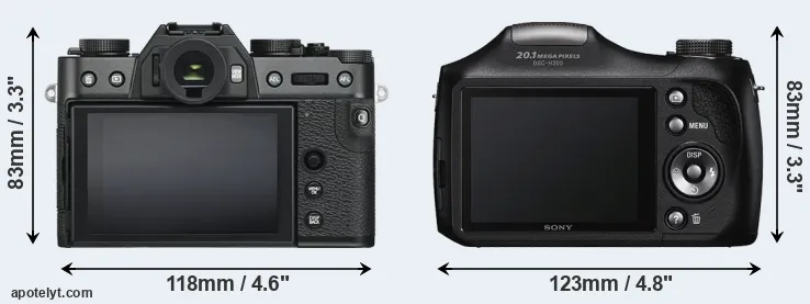 Comparison X-T30 or H200 rear