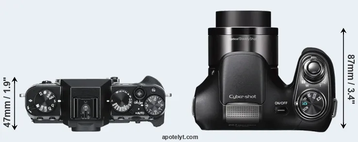 Compare X-T30 versus H200 top