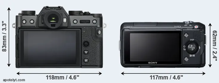 Comparison X-T30 or NEX-3 rear