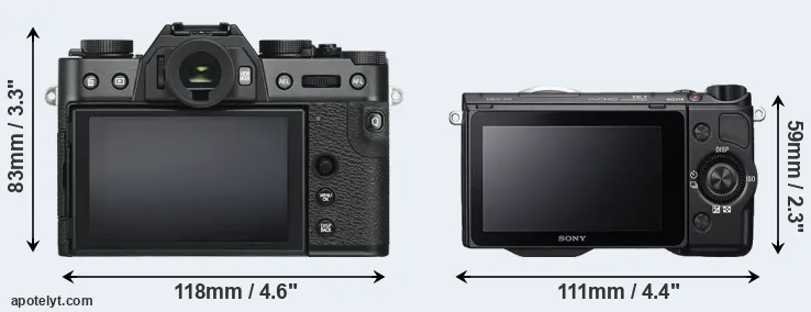 Comparison X-T30 or NEX-5R rear