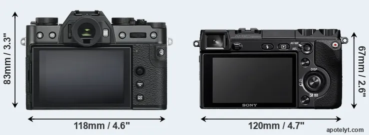 Comparison X-T30 or NEX-7 rear