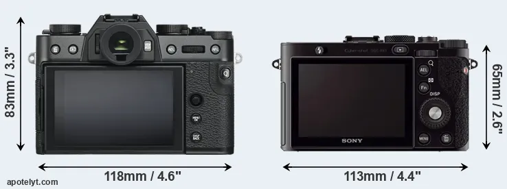 Comparison X-T30 or RX1 rear