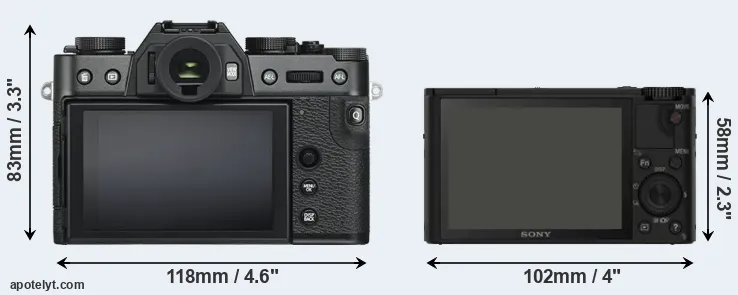 Comparison X-T30 or RX100 rear