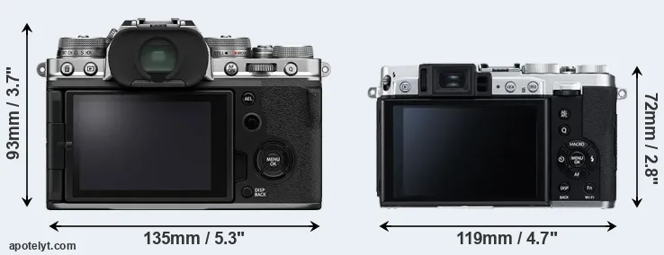 Comparison X-T4 or X30 rear