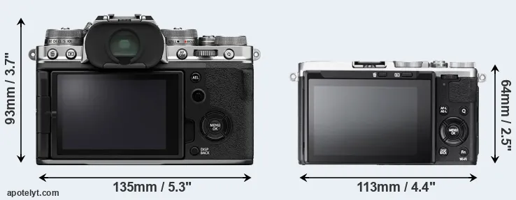 Comparison X-T4 or X70 rear