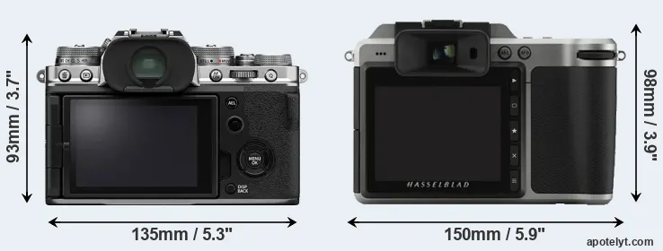 Comparison X-T4 or X1D rear