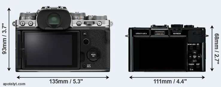 Comparison X-T4 or D-LUX 6 rear