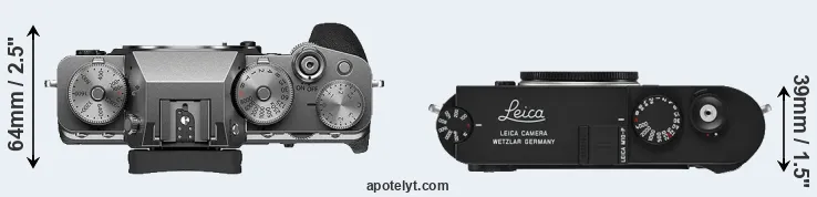 Compare X-T4 versus M10-P top