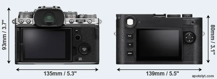 Comparison X-T4 or M11 rear